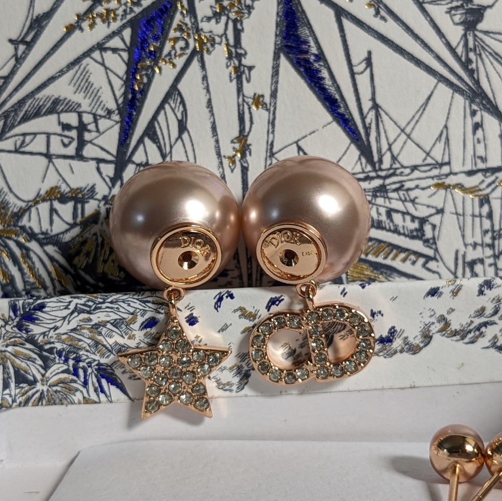 Dior Tribales Earrings Pink Crystal